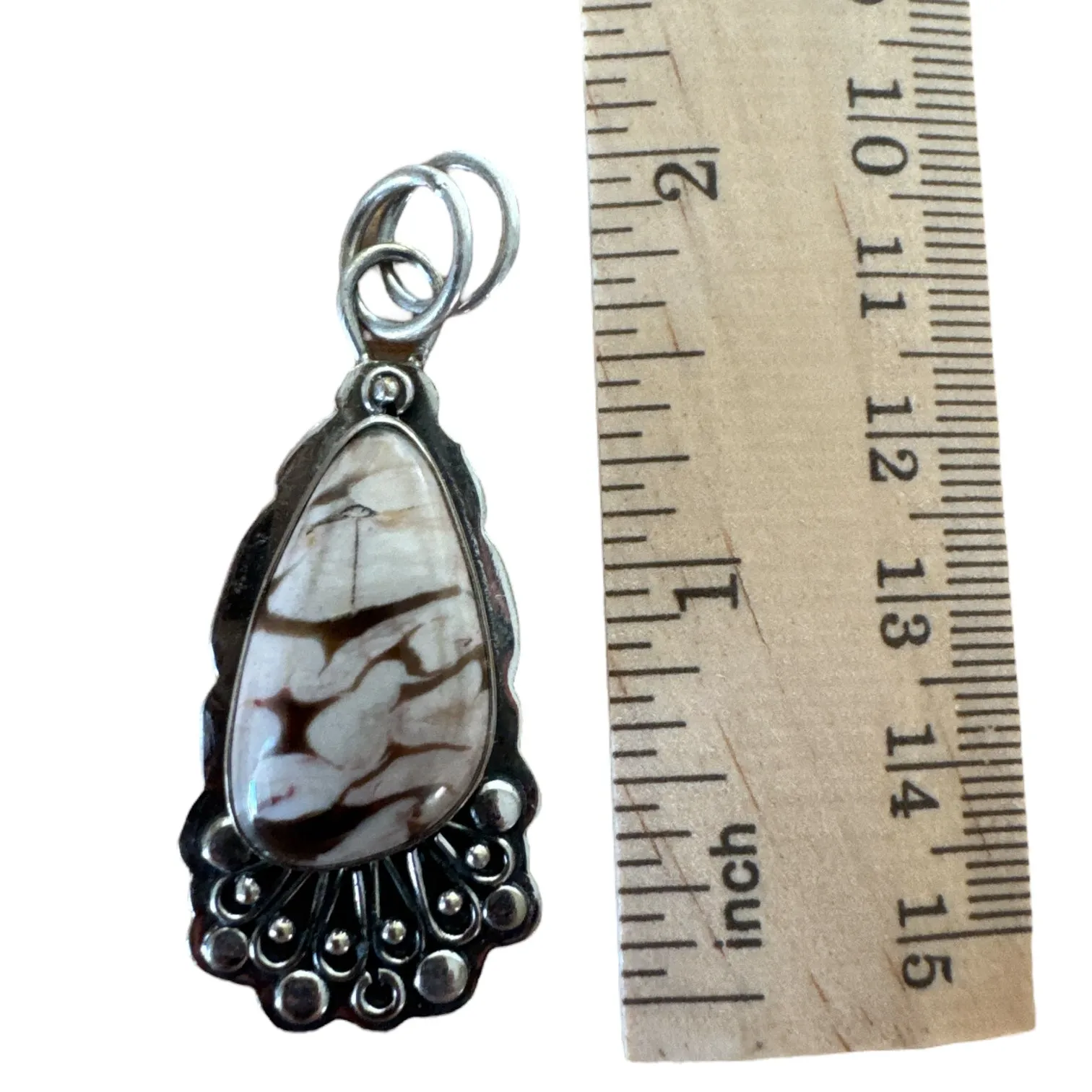 Peanut Jasper Solid 925 Sterling Silver Pendant