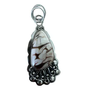 Peanut Jasper Solid 925 Sterling Silver Pendant