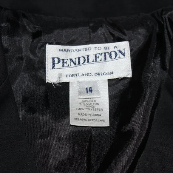 Pendleton 3 button Blazer Silk Blend Size 14