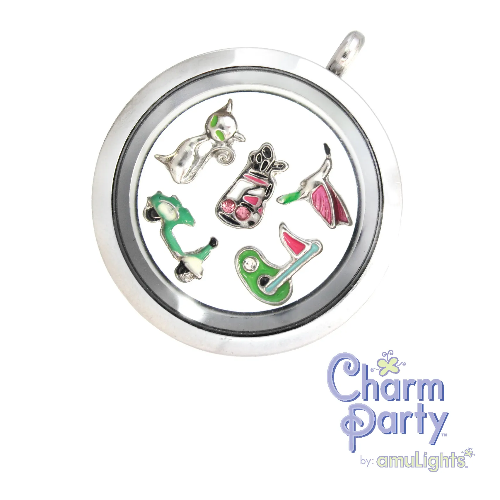 Pink Golf Bag Charm