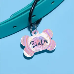 Pink Quartz Pet ID Tag