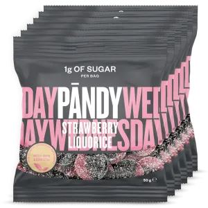 Pändy Candy Strawberry Liquorice - 6x50g.