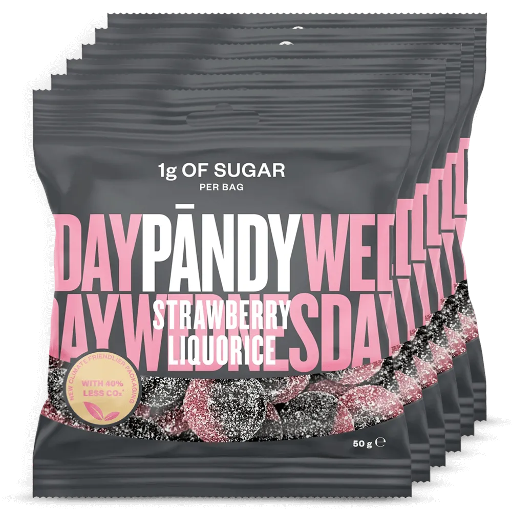 Pändy Candy Strawberry Liquorice - 6x50g.