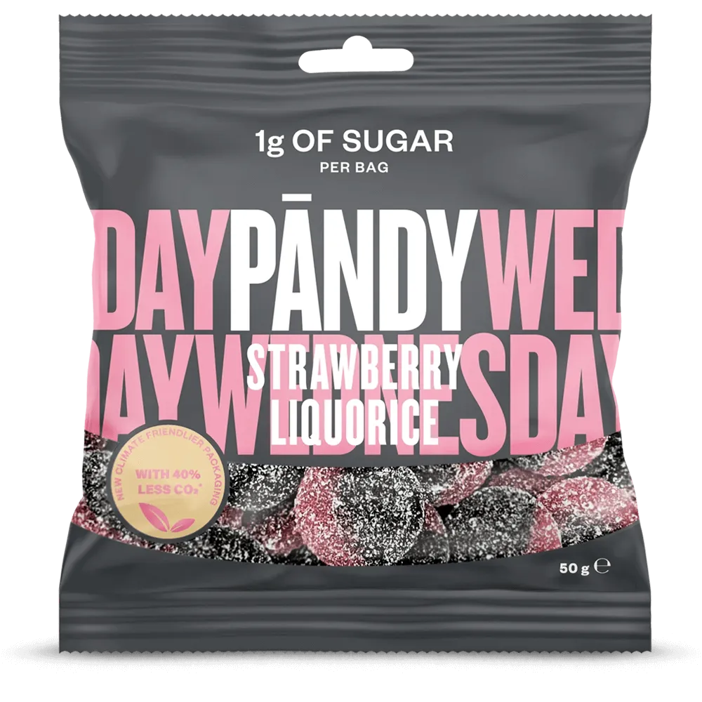 Pändy Candy Strawberry Liquorice - 6x50g.