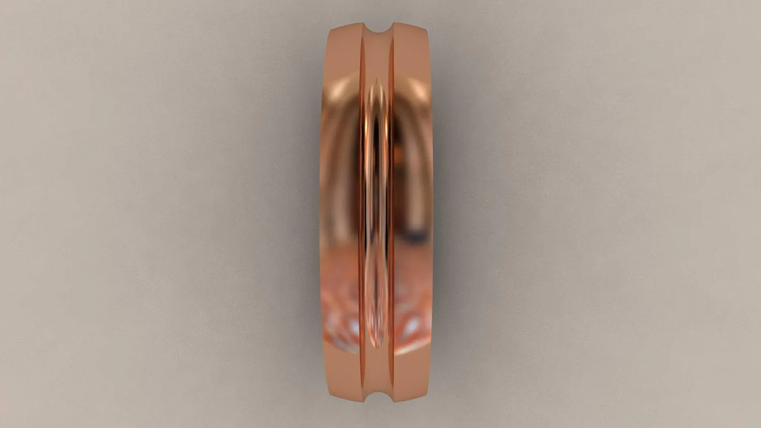 Polished Rose Gold 6mm Interior Message Wedding Band