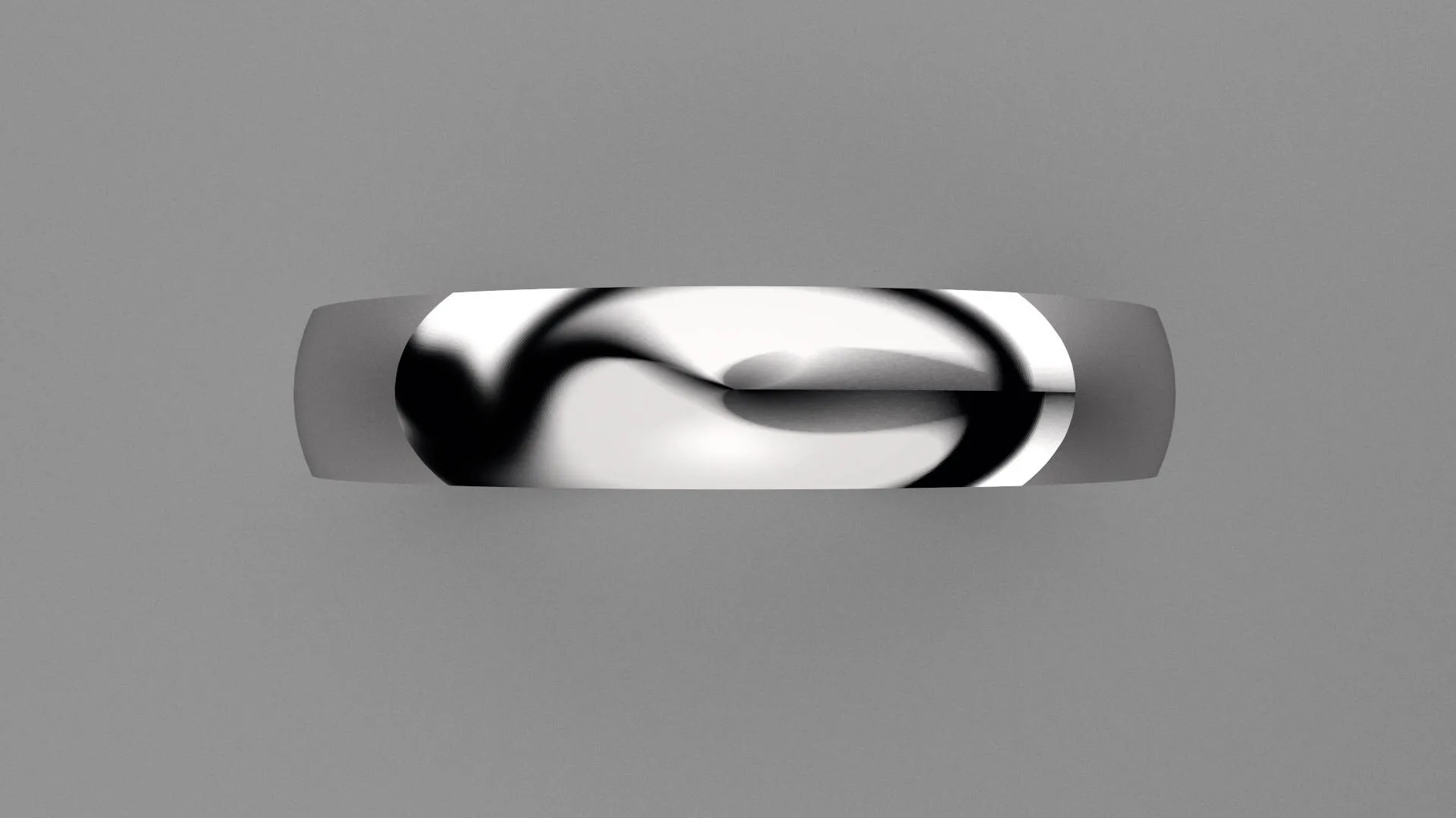 Polished Sterling Silver 4mm Interior Message Wedding Band