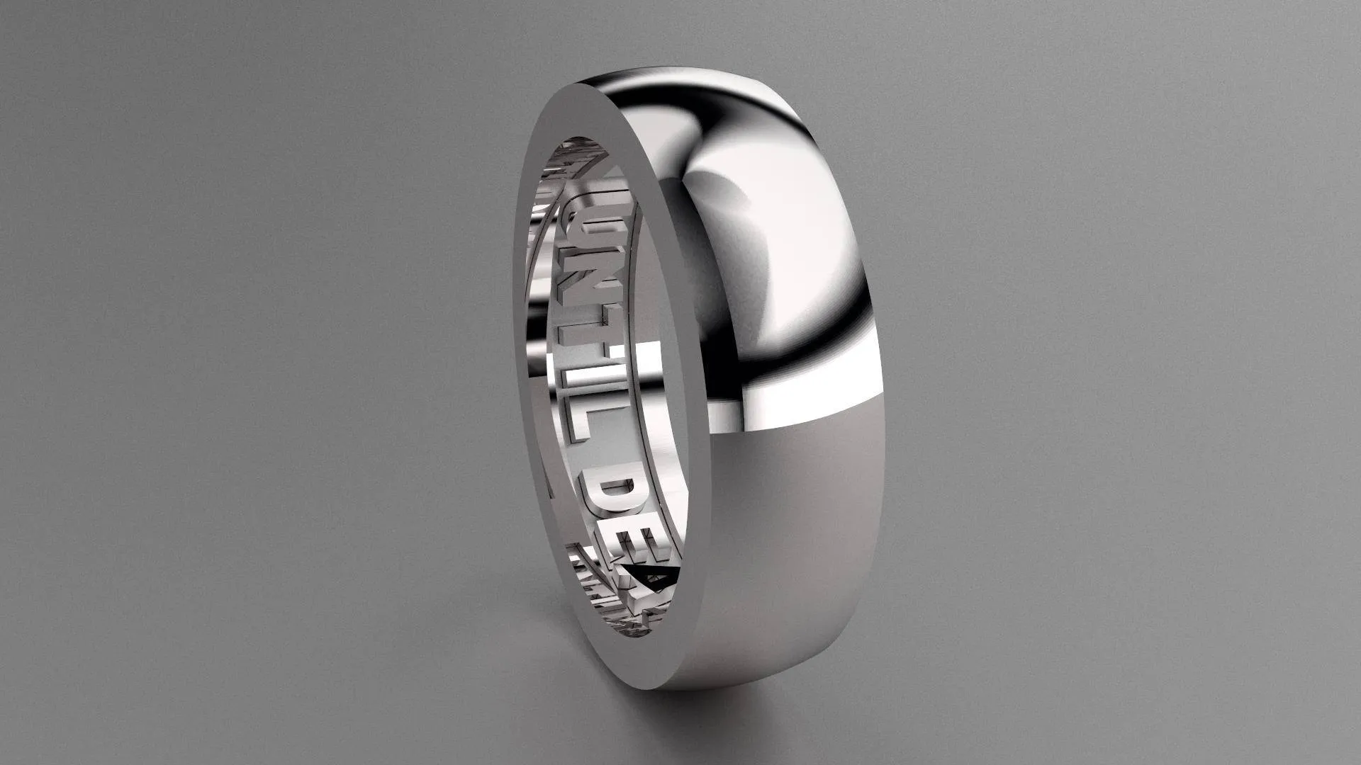 Polished Sterling Silver 6mm Interior Message Wedding Band