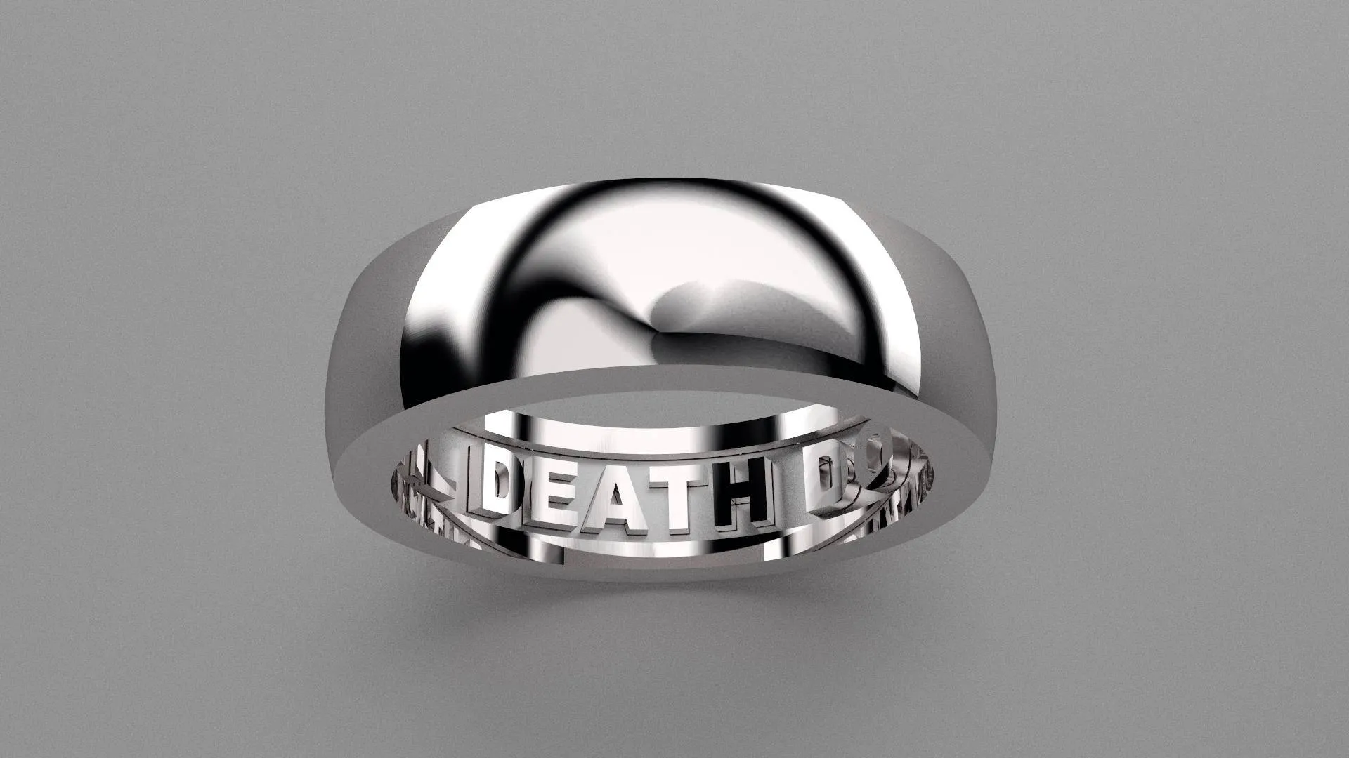 Polished Sterling Silver 6mm Interior Message Wedding Band