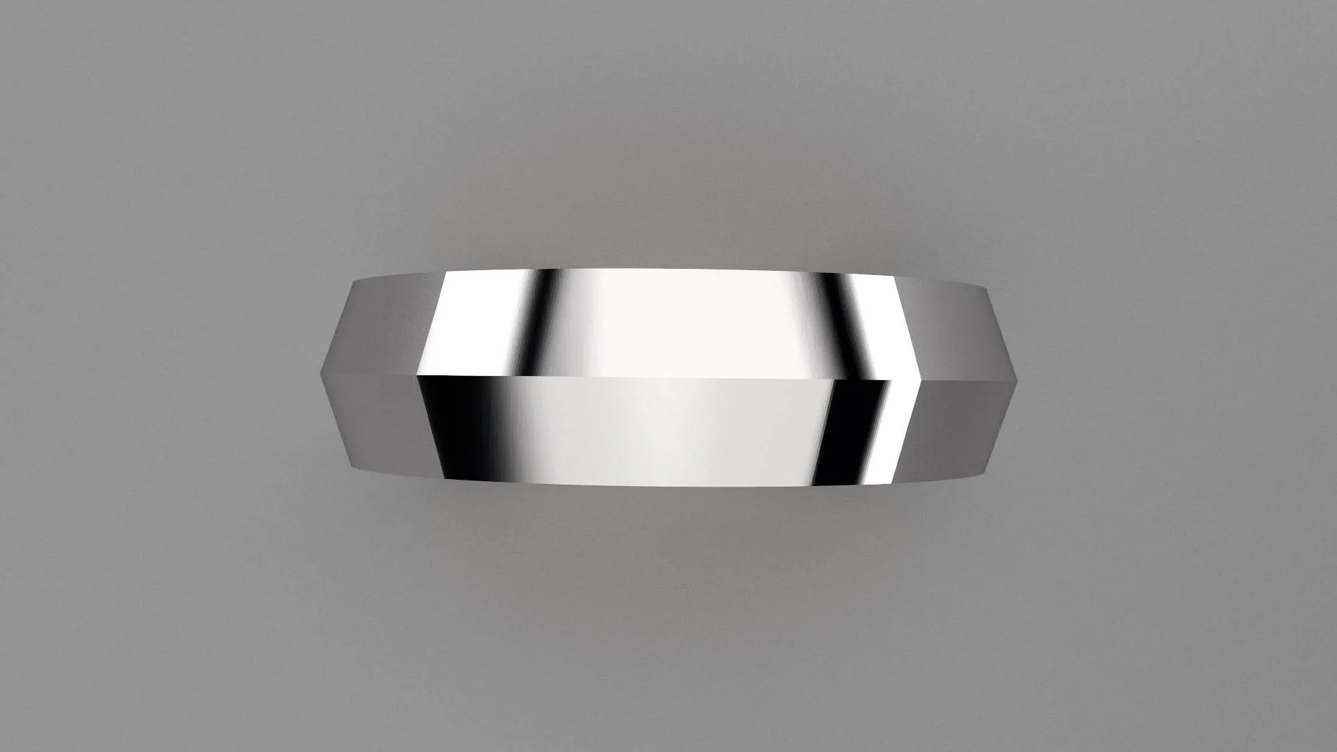 Polished Sterling Silver 6mm Knife Edge Wedding Band