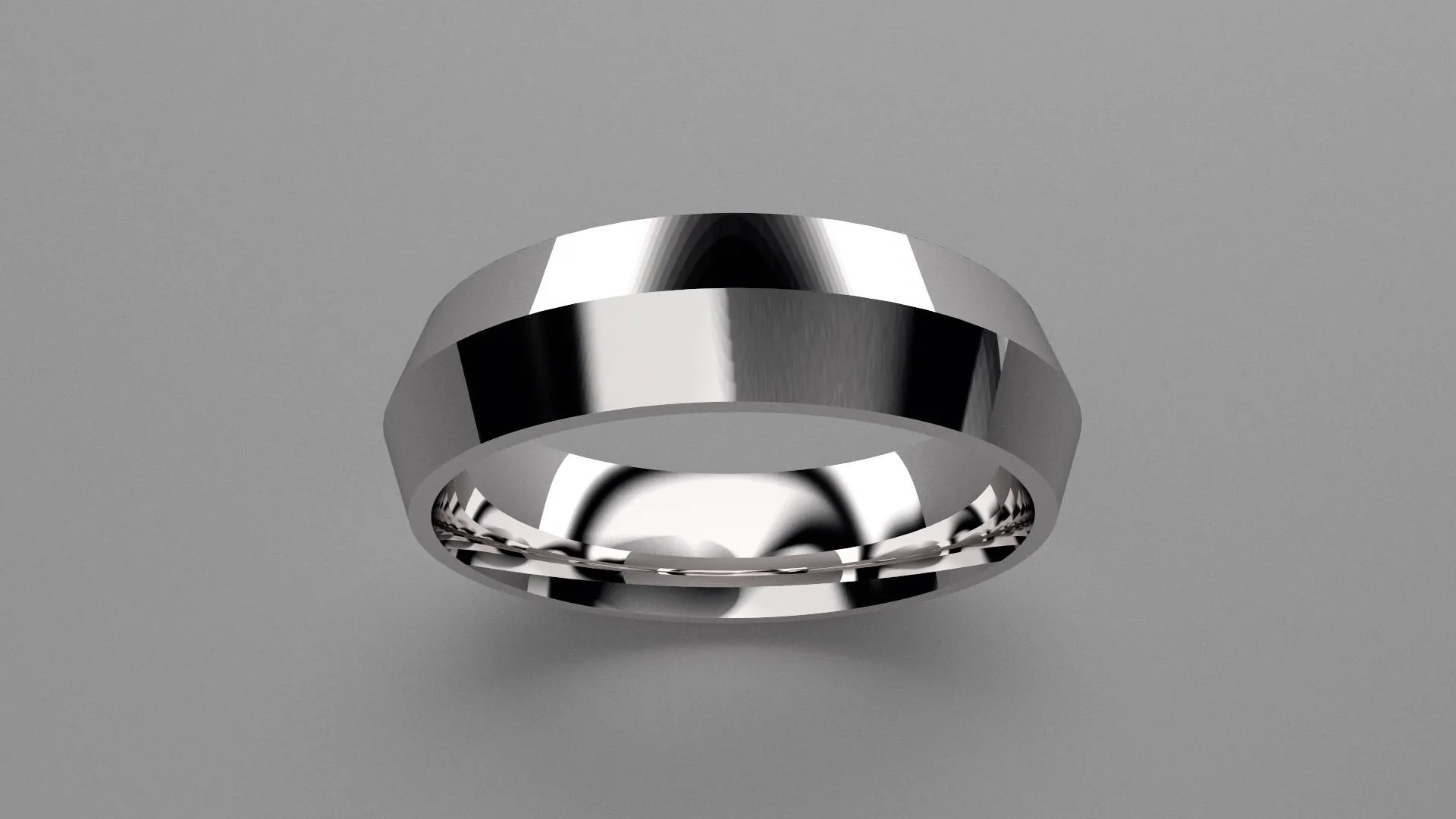 Polished Sterling Silver 6mm Knife Edge Wedding Band