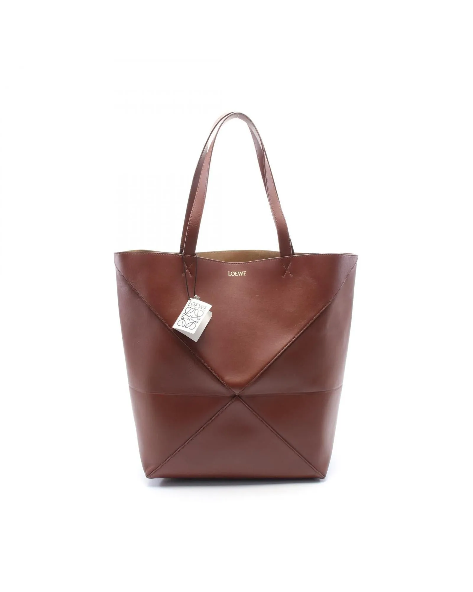 Puzzle Small Tote Geometric Leather