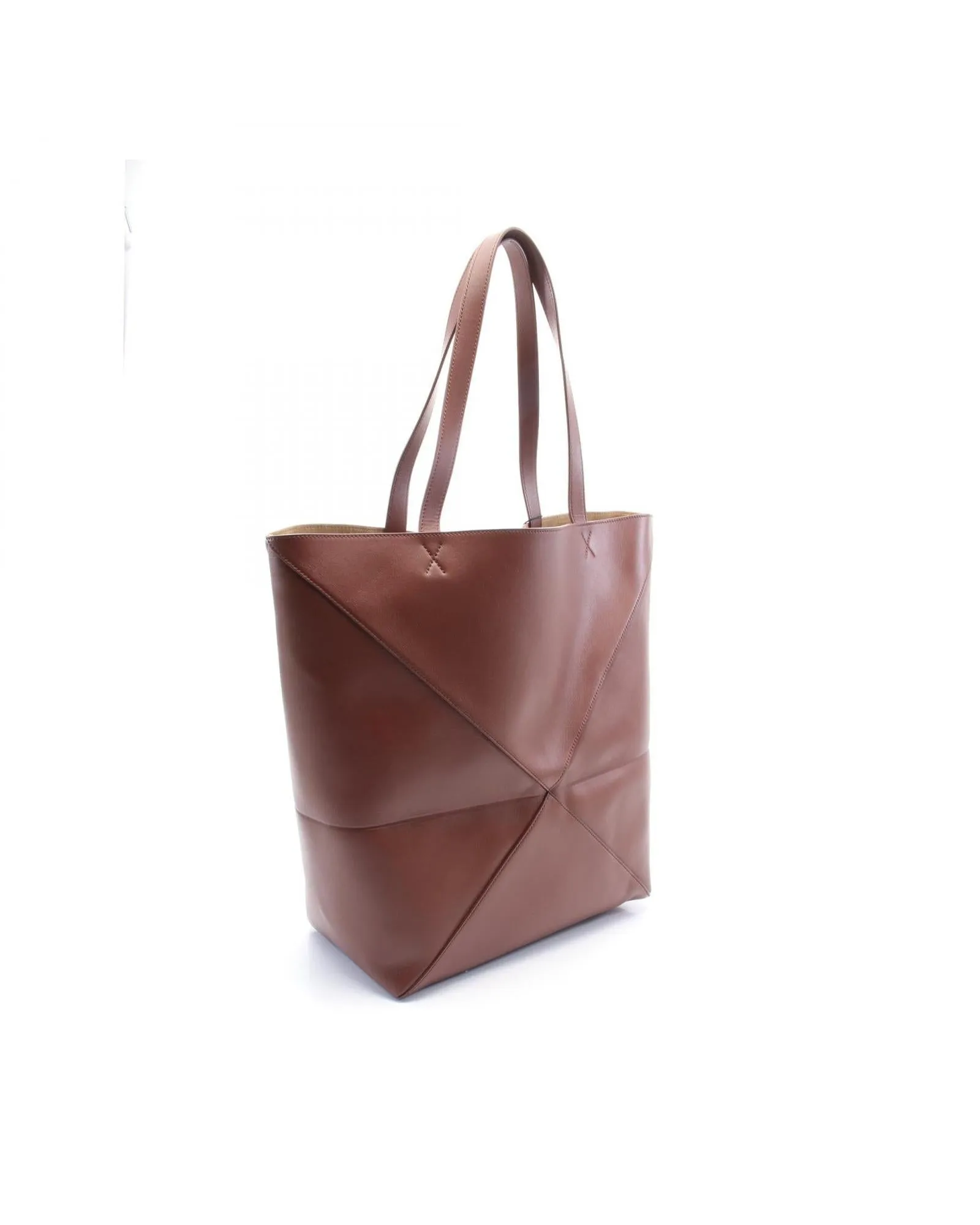 Puzzle Small Tote Geometric Leather