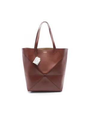 Puzzle Small Tote Geometric Leather