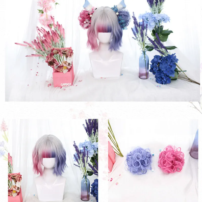 "LOLITA COLOR BLOCK GRADIENT" SHORT WIG D050512