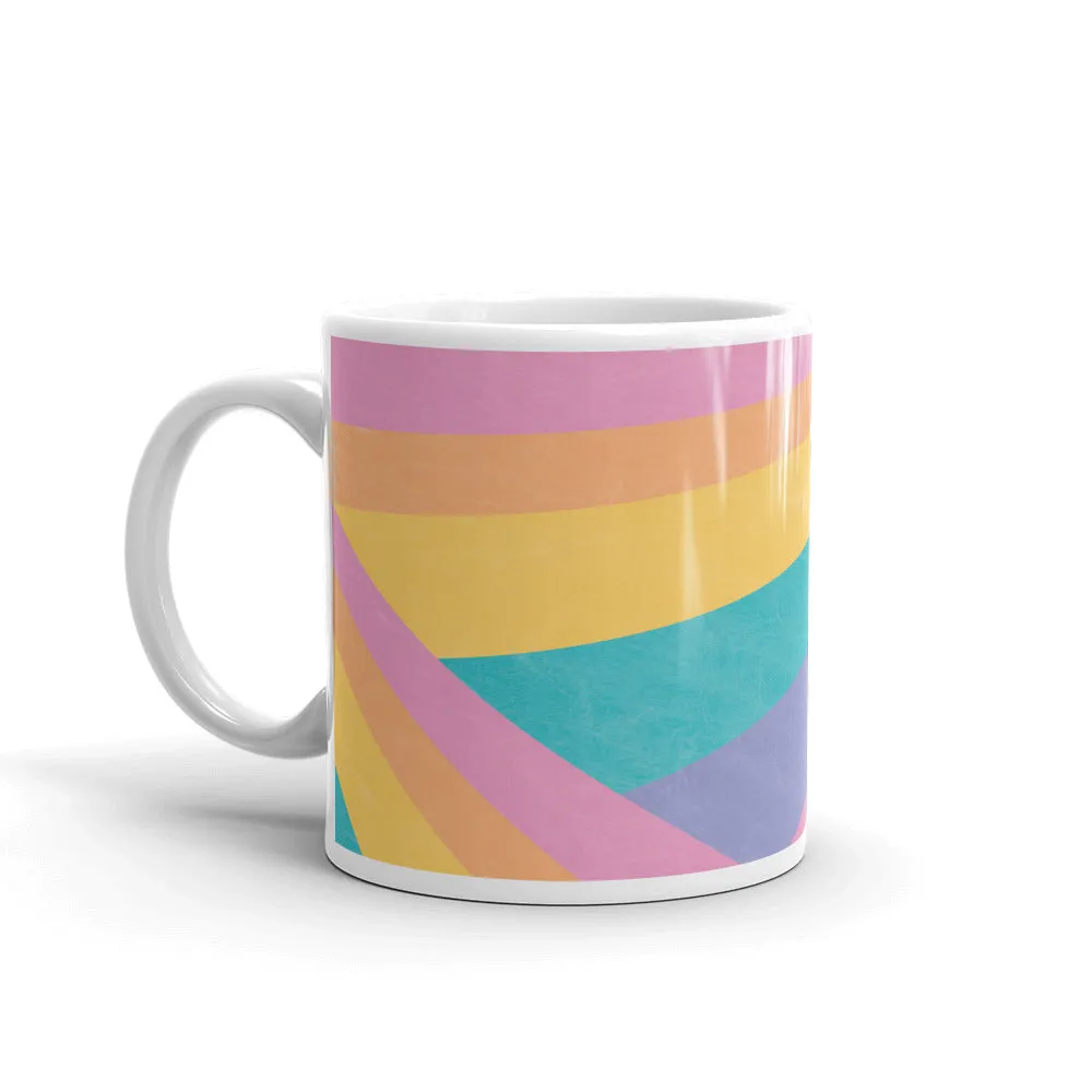 Rainbow Color Block Mug