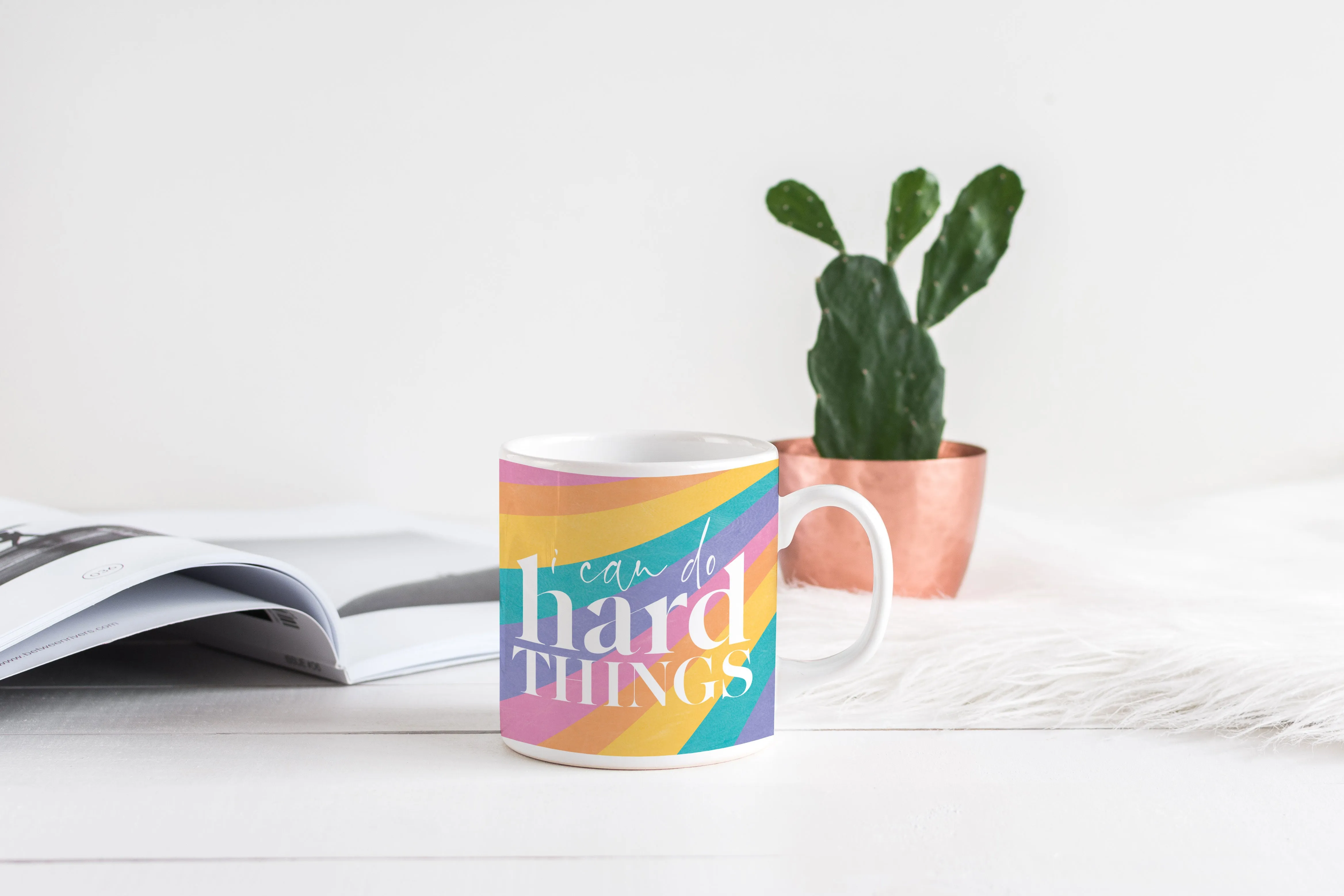 Rainbow Color Block Mug