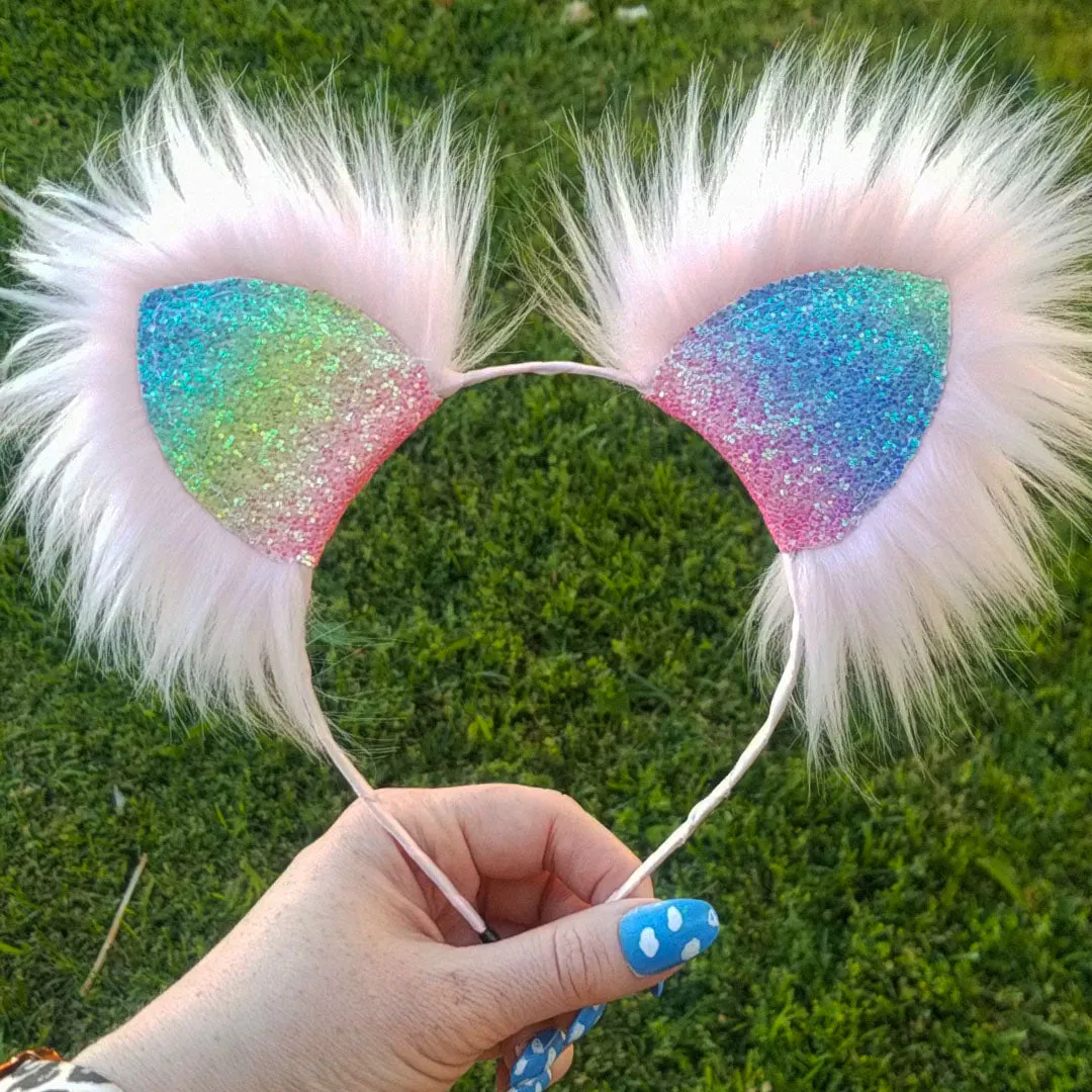 Rainbow Sunset Sherbet Kittycorn Ears