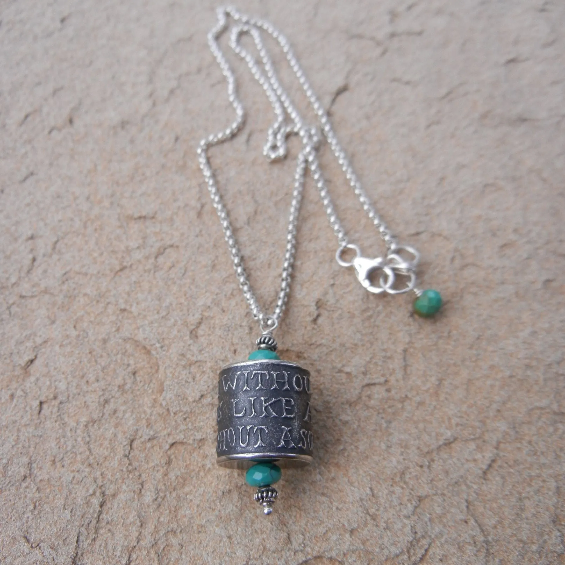 Readers' necklace with turquoise
