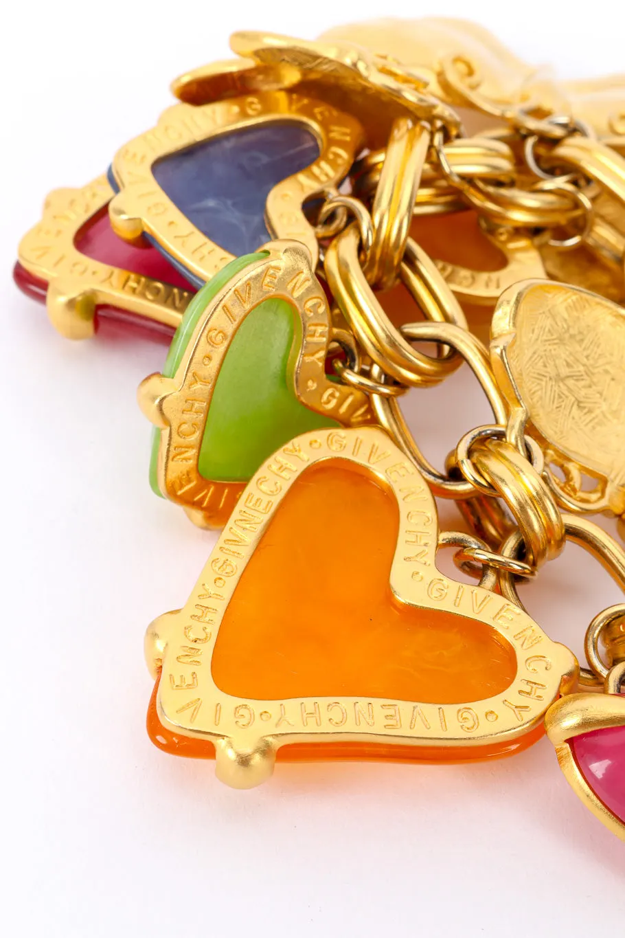 Resin Heart Butterfly Charm Bracelet