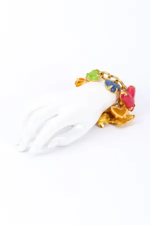 Resin Heart Butterfly Charm Bracelet