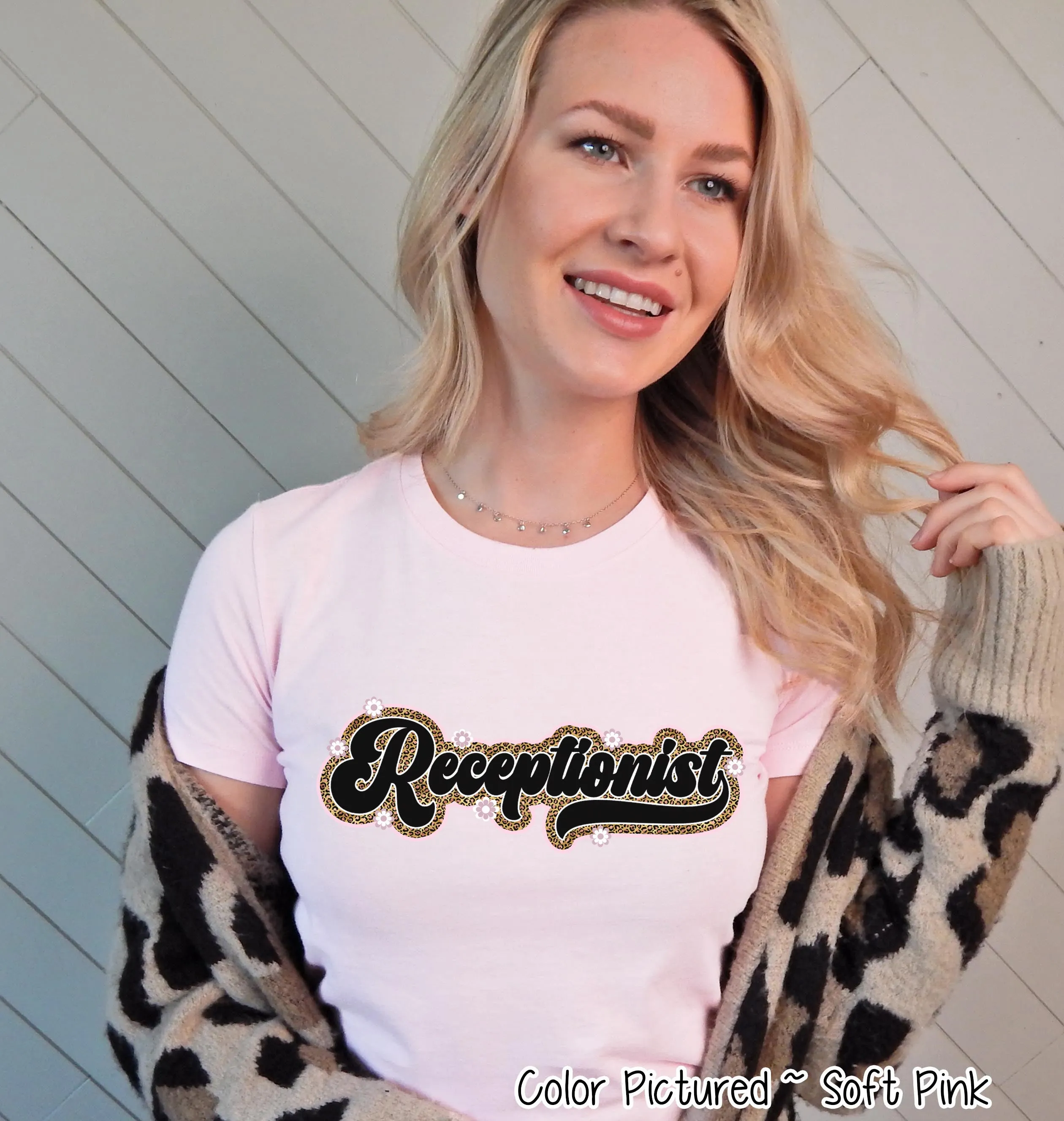 Retro Leopard Receptionist Tee