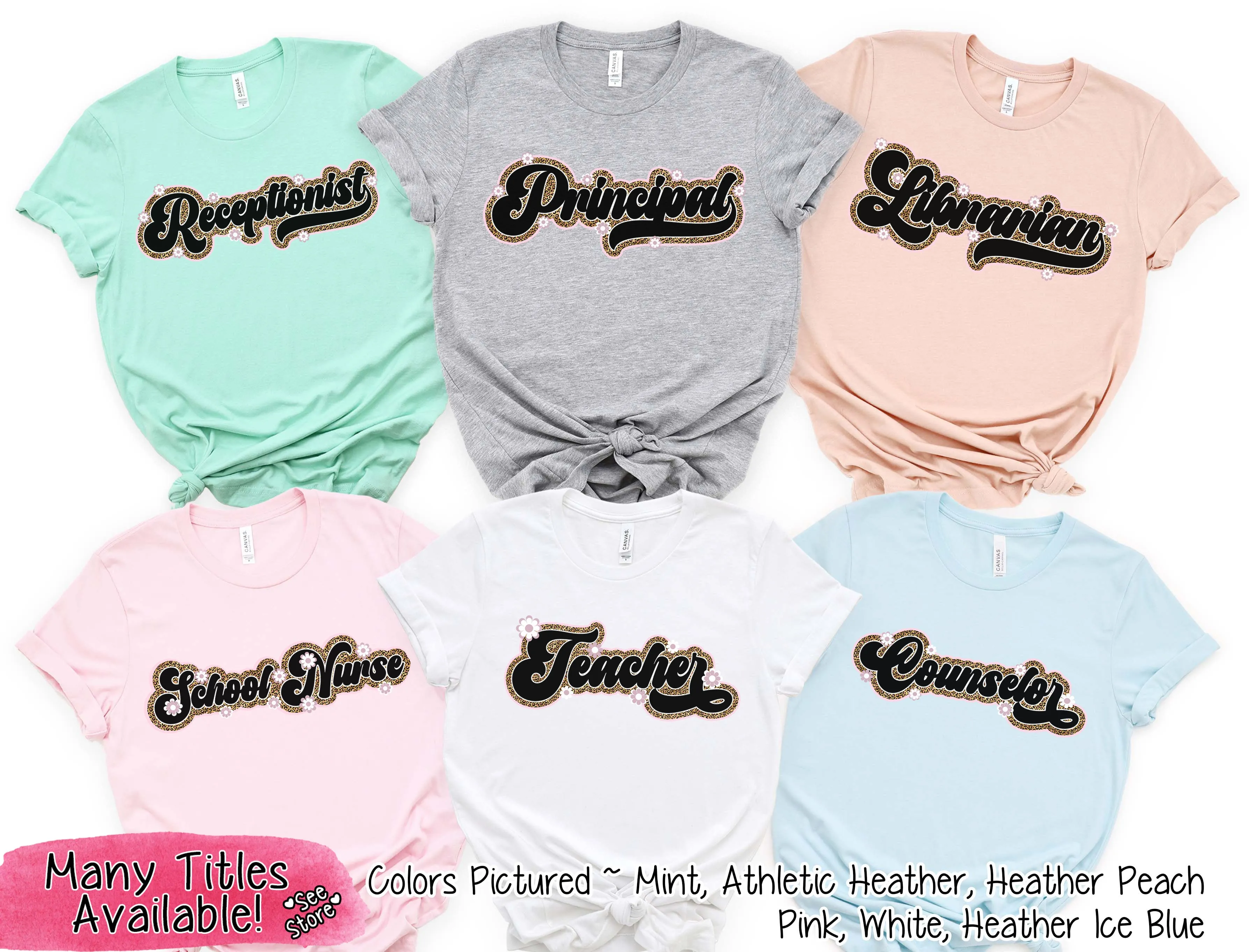 Retro Leopard Receptionist Tee