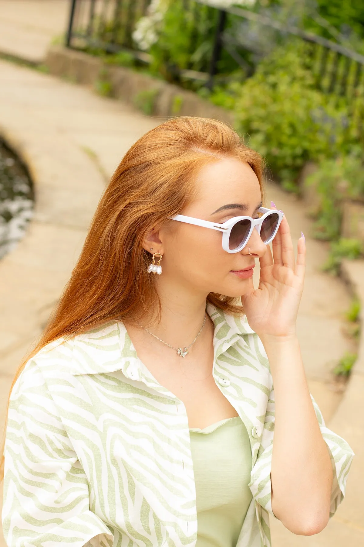Rounded Square Retro Pin Style Sunglasses
