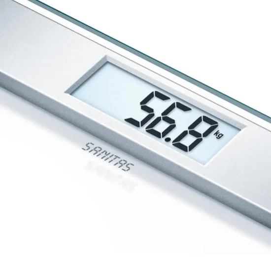 Sanitas Digital Glass Bathroom Scale- Simple Tap On/ User- Friendly Display