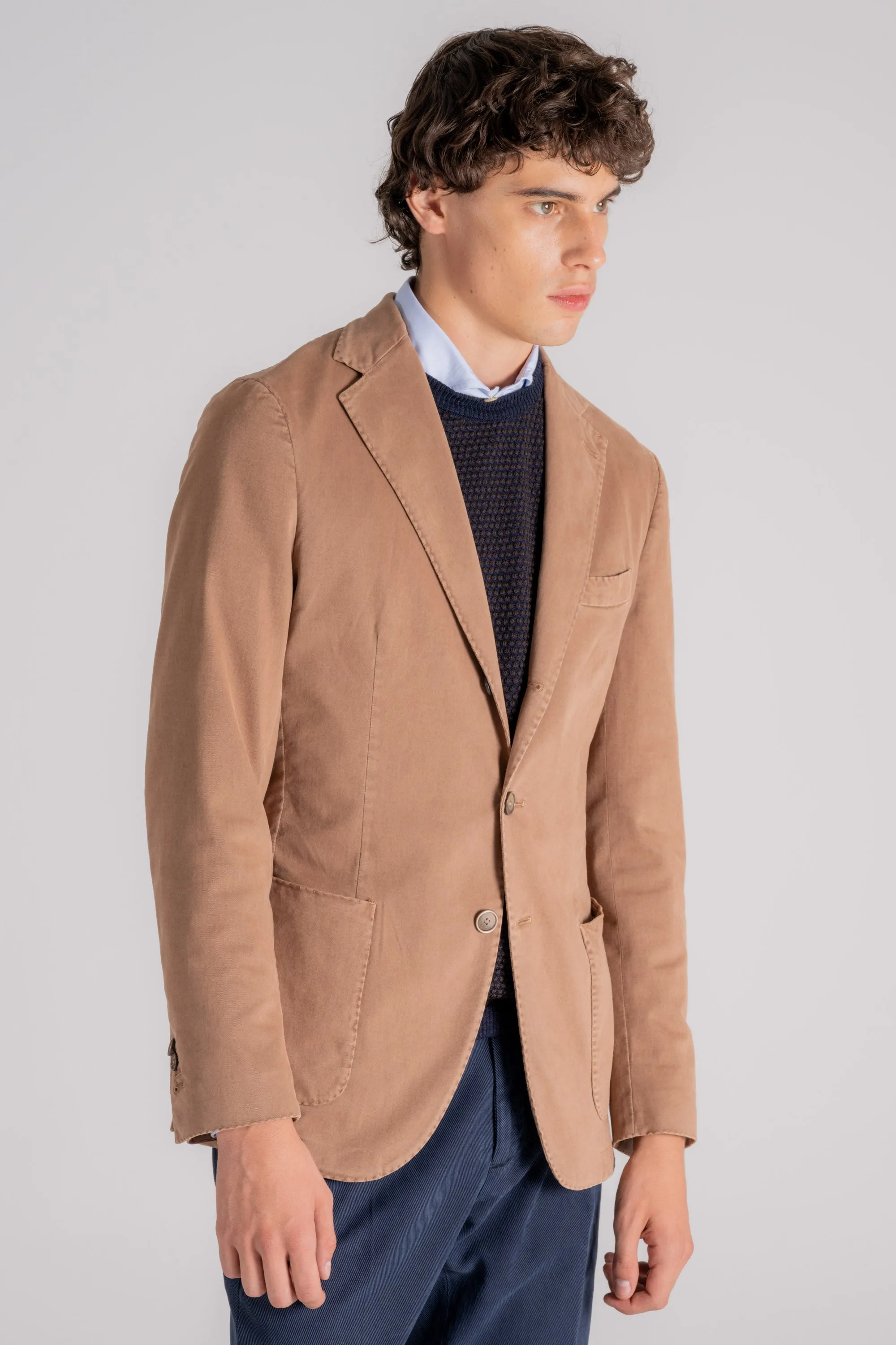Santaniello Giacca Cotone/Elastam Beige