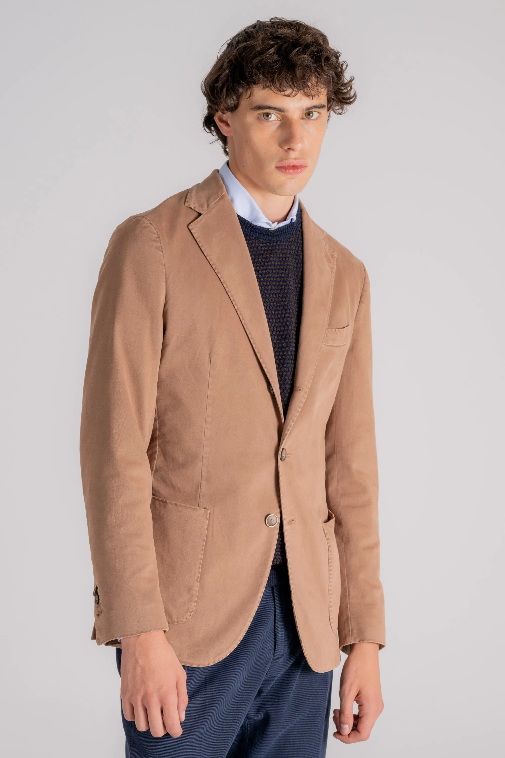Santaniello Giacca Cotone/Elastam Beige