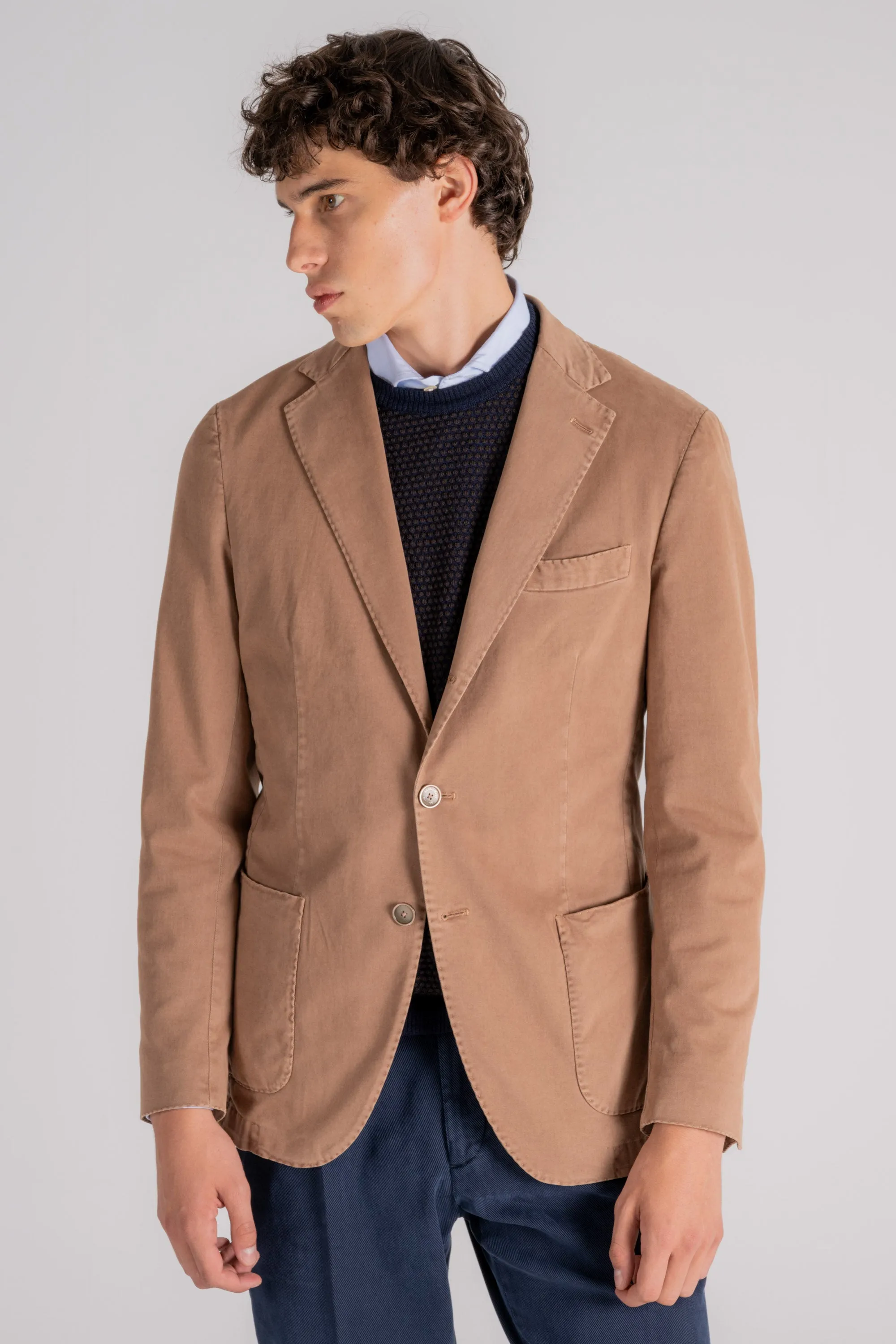 Santaniello Giacca Cotone/Elastam Beige
