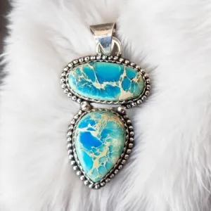 Sea Sediment Jasper Solid 925 Sterling Silver Pendant