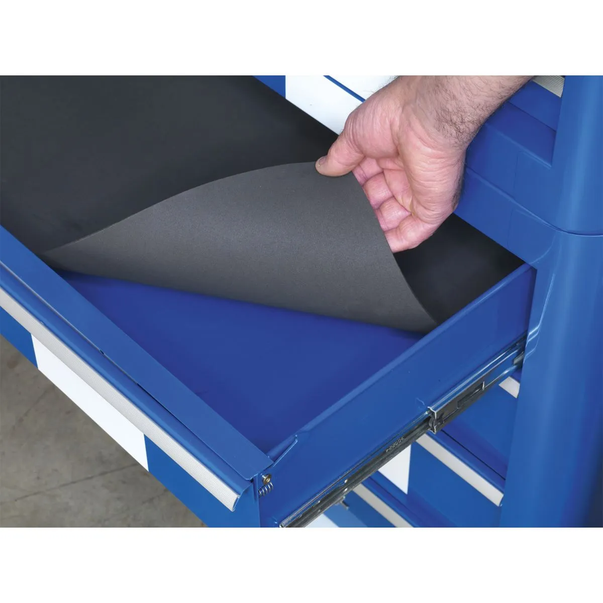 Sealey Premier Topchest 4 Drawer Retro Style - Blue with White Stripes
