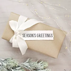 Season's Greetings Simple Rubber Stamp