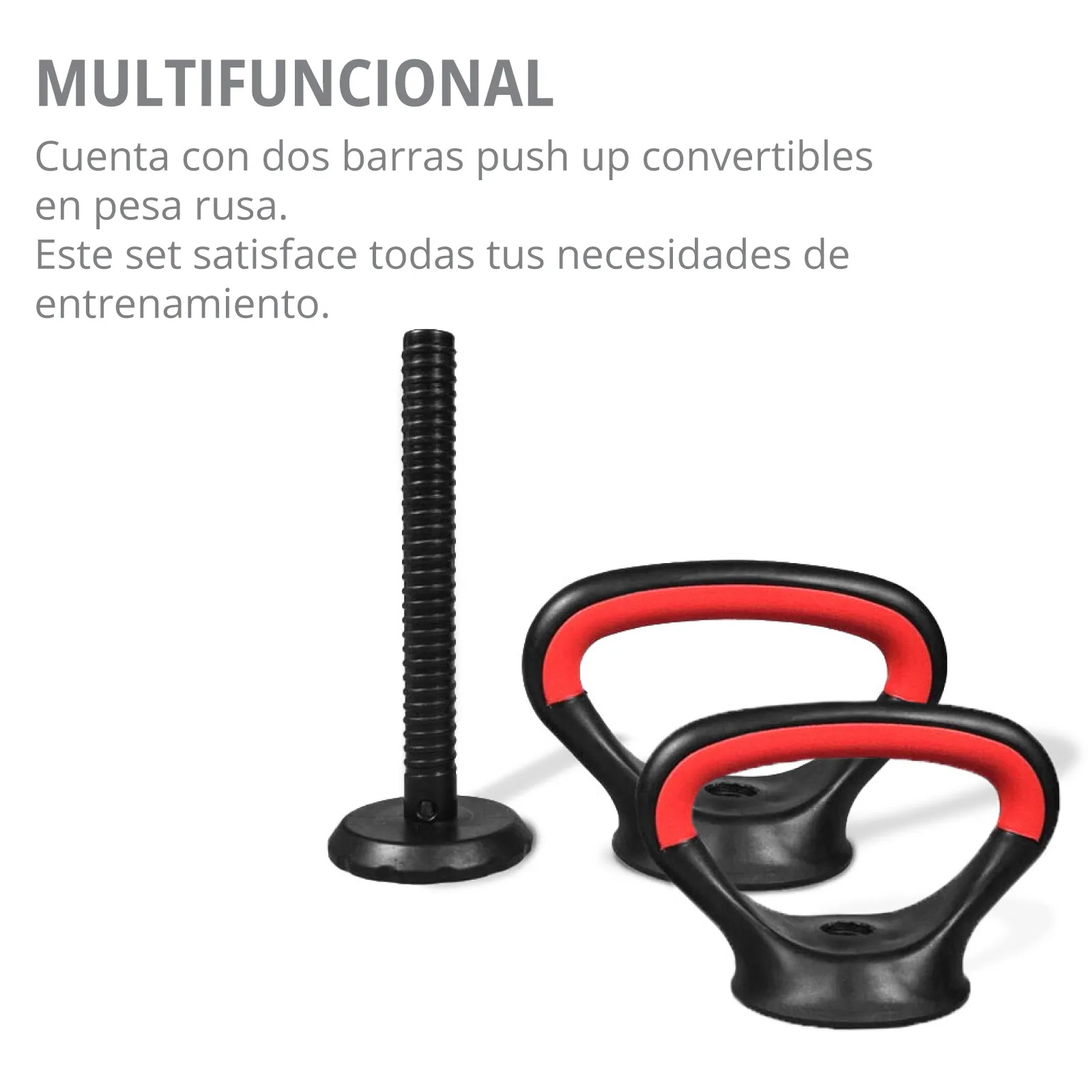 Set Mancuernas Altera Barra Ajustable 20kg Pesa Rusa Discos