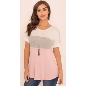 Short Cuff Sleeve Color Block