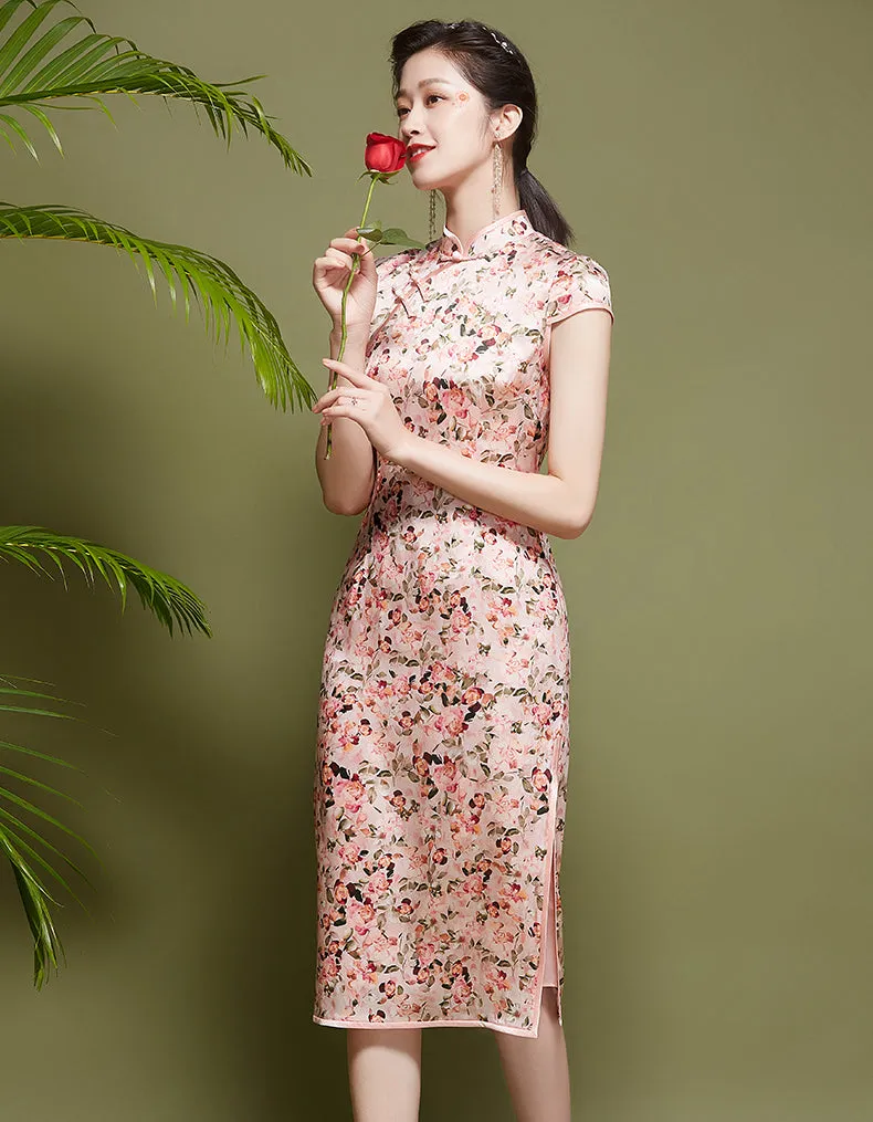 Silk Modification Qipao Cheongsam