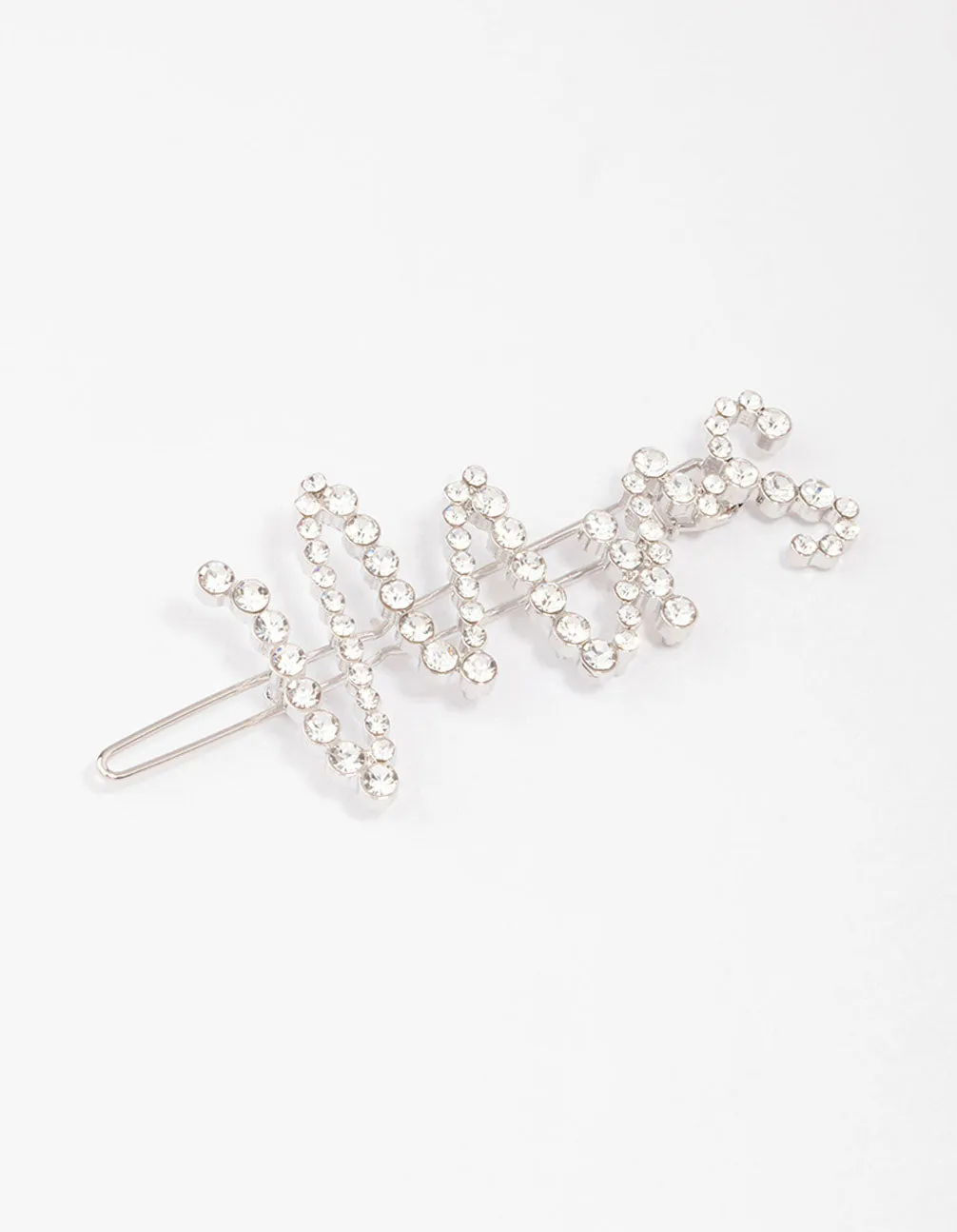 Silver Diamante Mrs Hair Clip