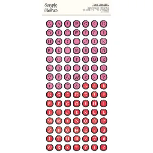 Simple Stories - Simple Vintage Essentials Color Palette - Foam Stickers / Type Keys - Warm