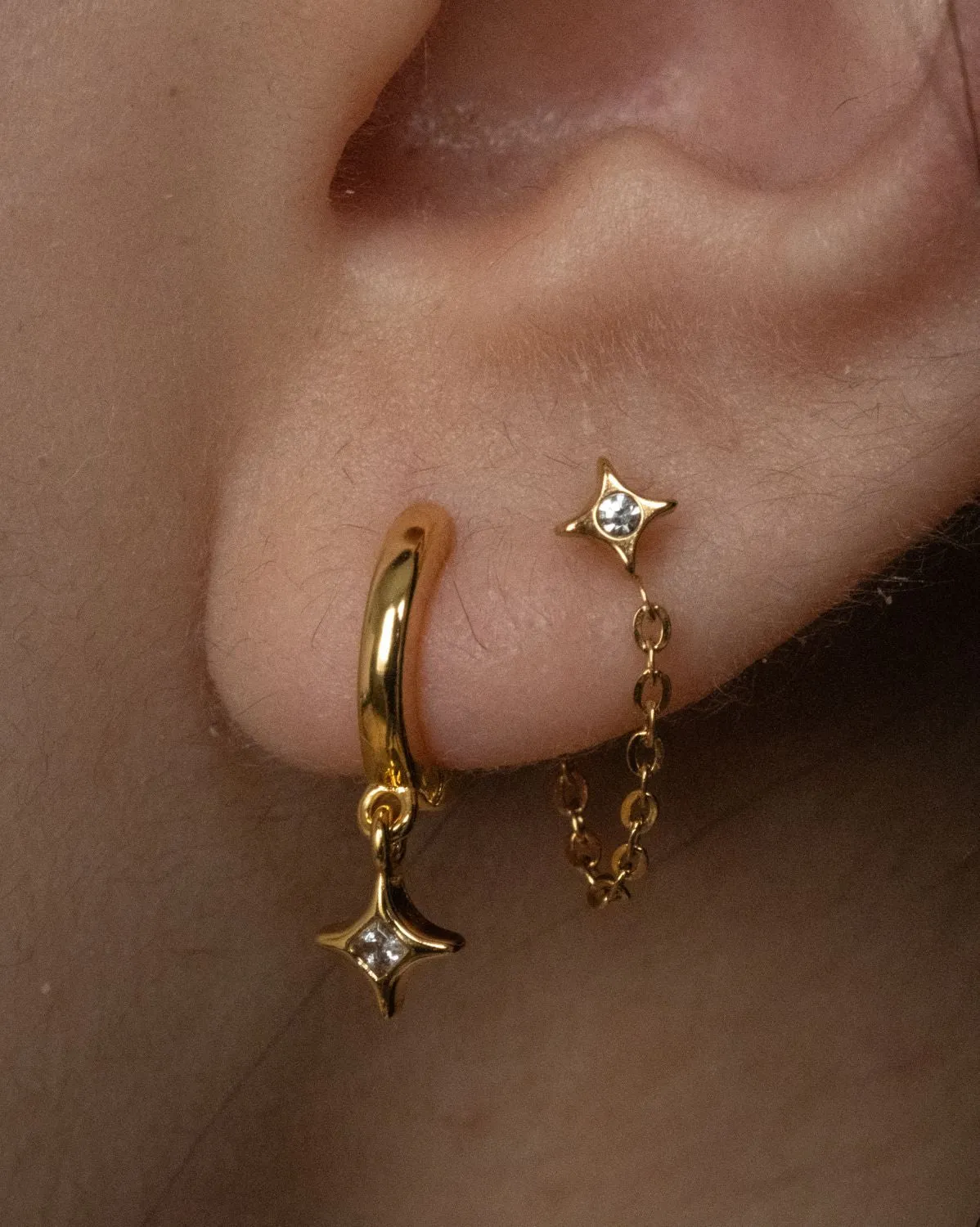 Sparkle Chain Studs