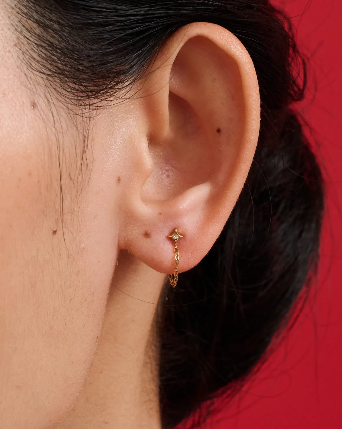 Sparkle Chain Studs