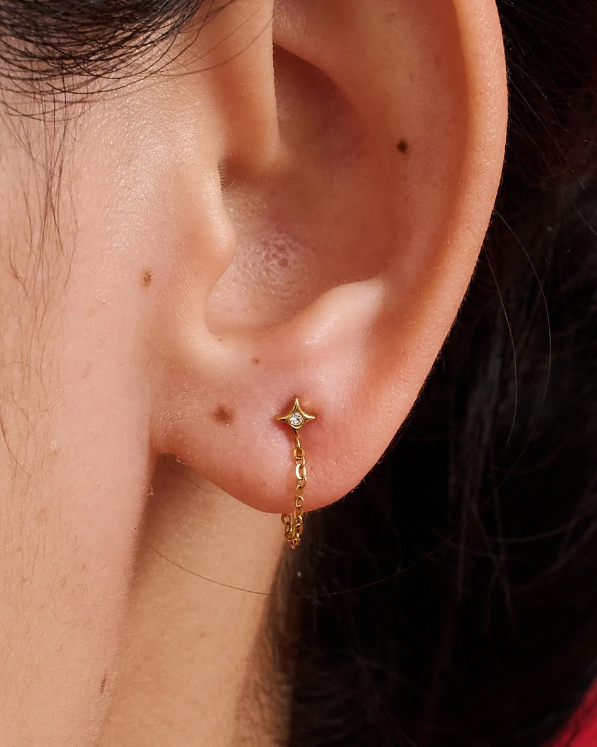 Sparkle Chain Studs