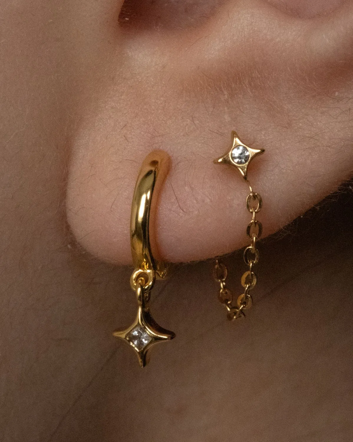 Sparkle Chain Studs