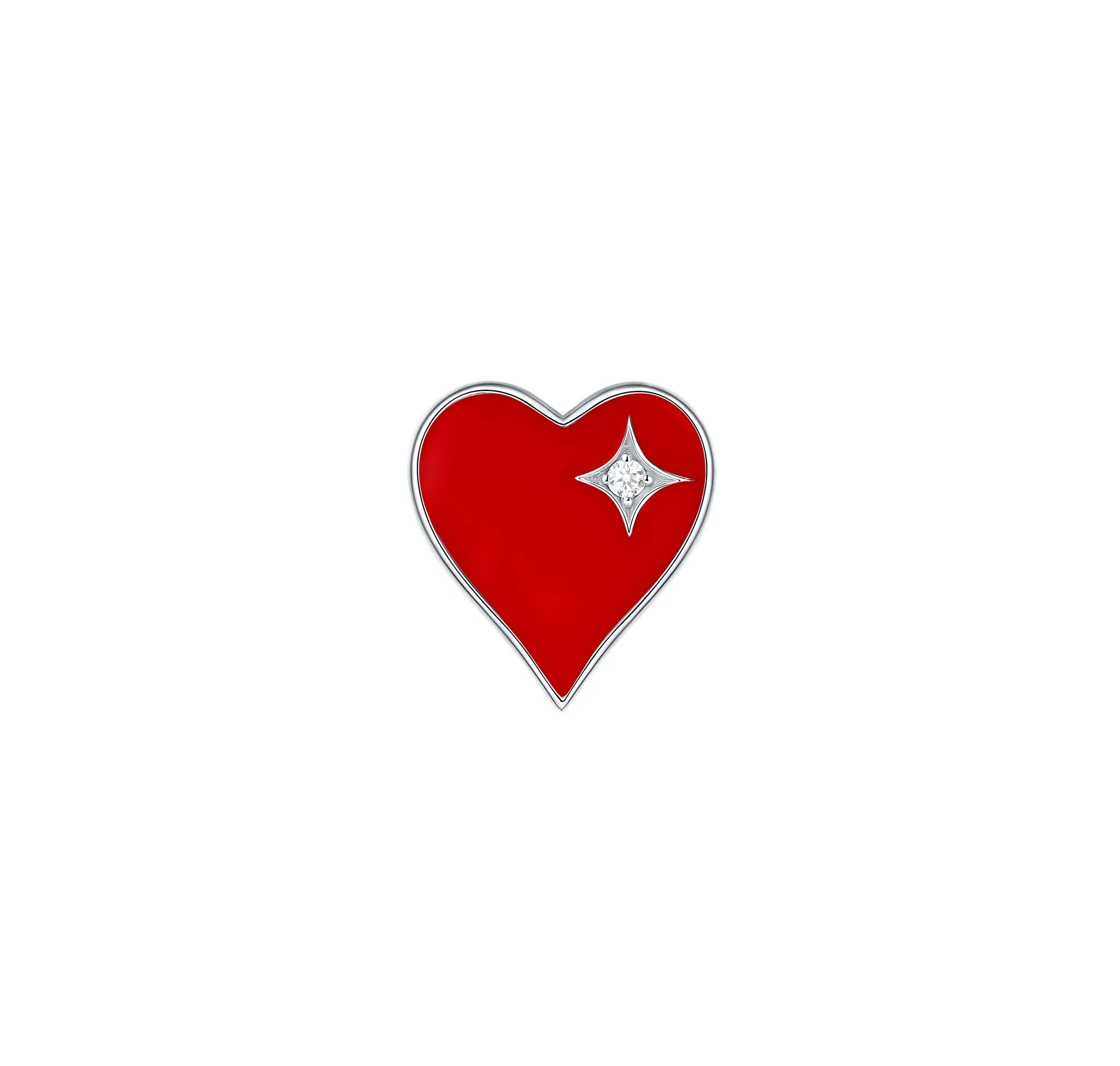 Sparkle Heart Lapel Pin For Frontline Heroes <br> SRLP-00930WHT
