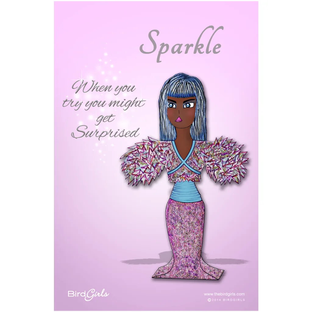 Sparkle Slogan Art Posters