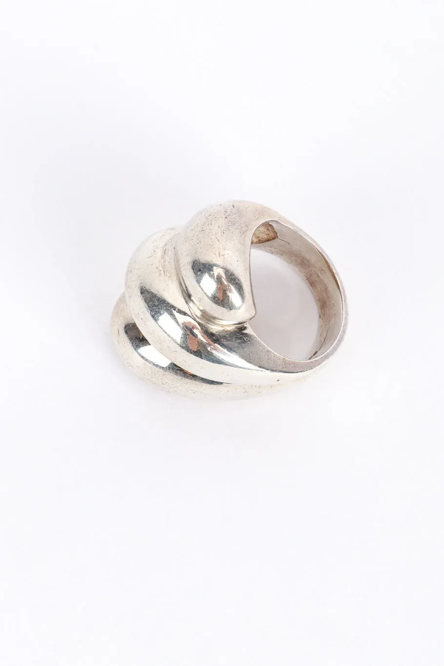 Sterling Silver Twisted Dome Ring