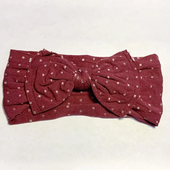 Sugar   Maple Baby Classic Bow Headband Dots