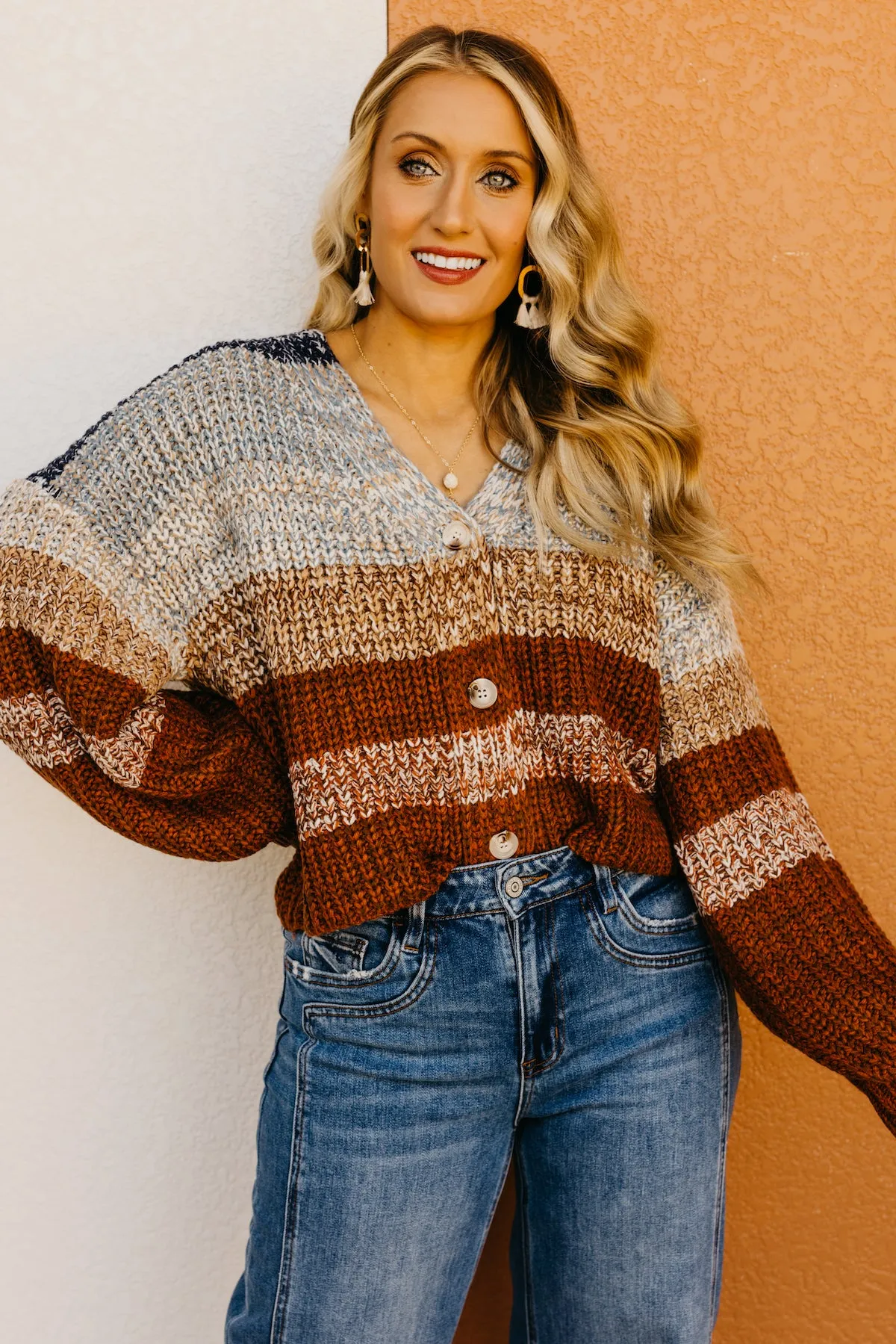 The Samantha Color Block Stripe Cardigan