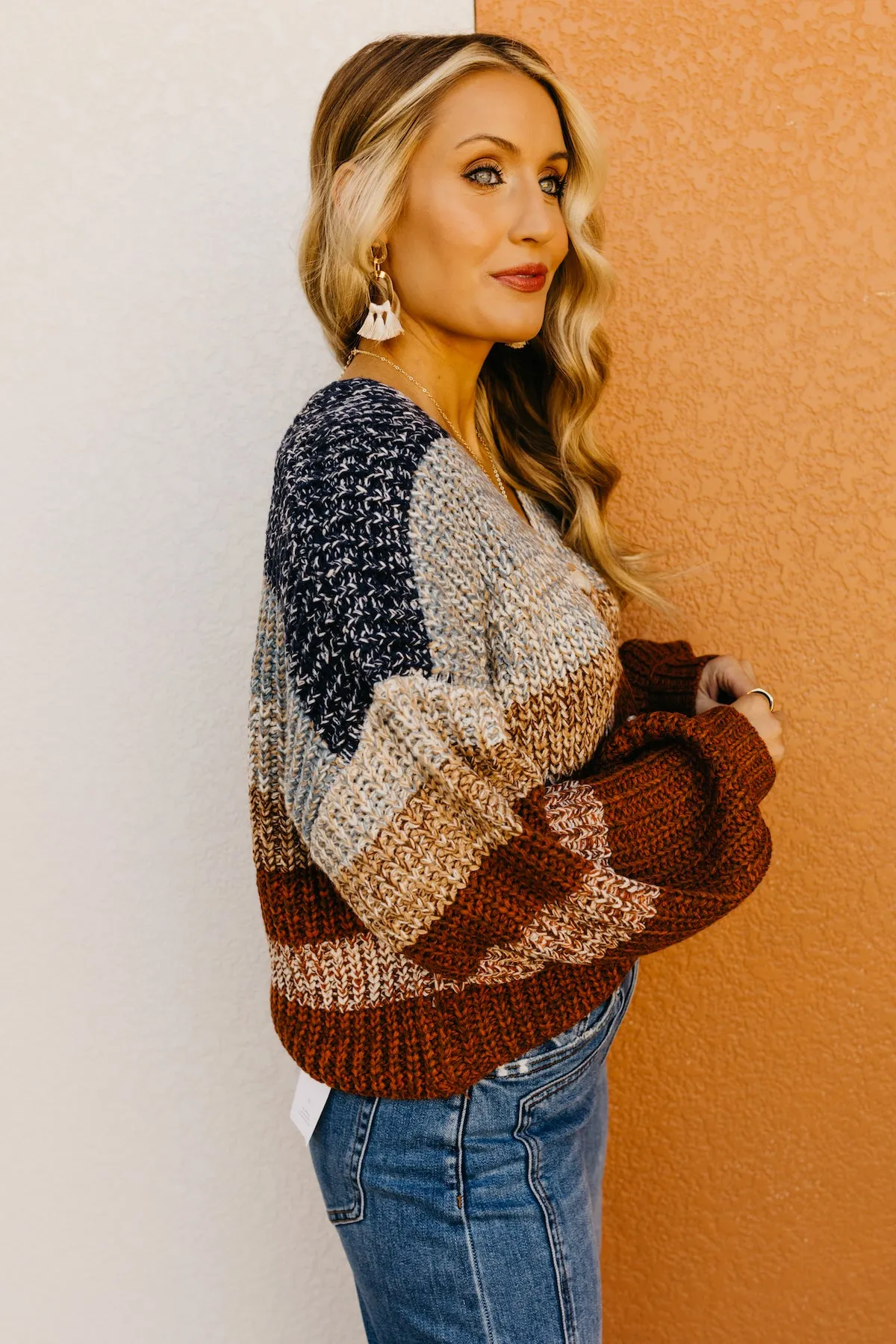 The Samantha Color Block Stripe Cardigan