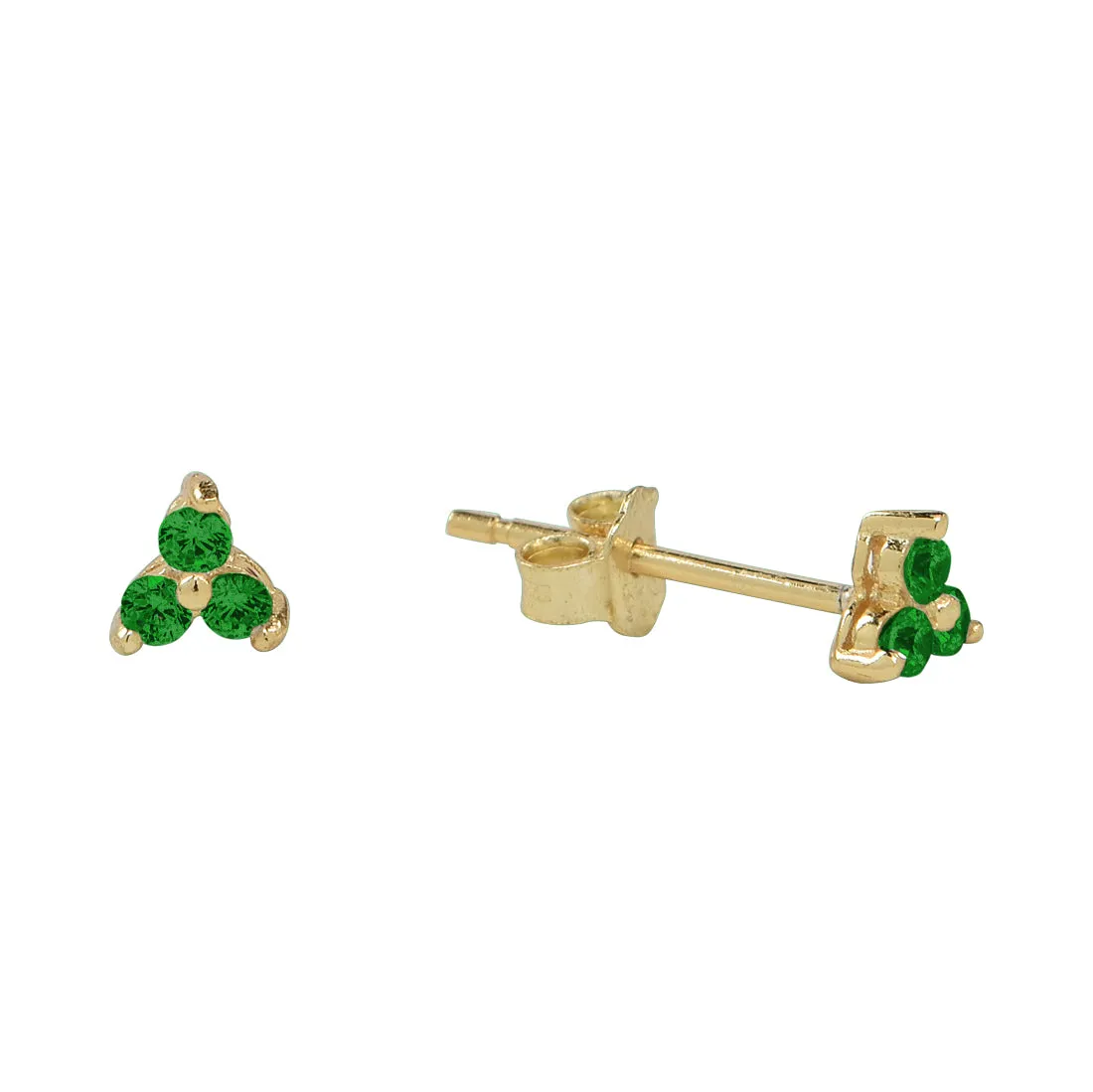 Tri-CZ Prong Studs